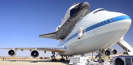 Space Shuttle Endeavour at NASA Dryden Flight Research Center, September 20, 2012